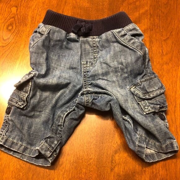 Baby Gap 0-3 months Jean Cargo Jeans Pants - Picture 1 of 4